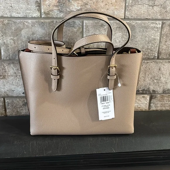 NWT Coach Tan Leather Mollie 25 Satchel with Structured Design - Picture 2 of 6